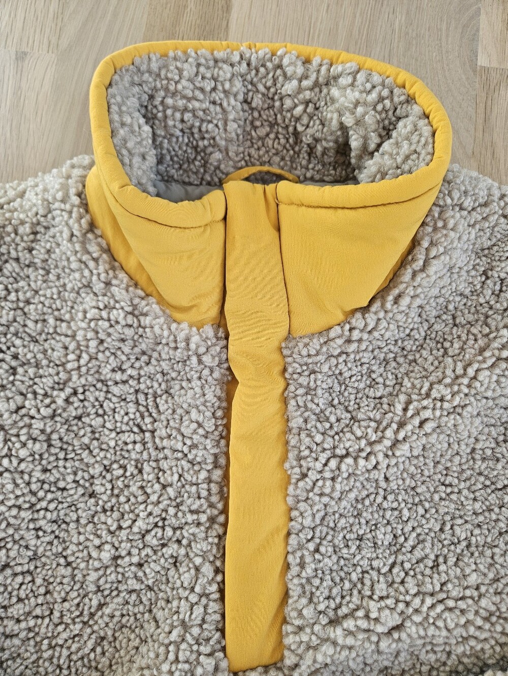 ZARA MEN'S CONTRASTING SHERPA SWEATSHIRT JACKET SIZE L/XL - Picture 9 of 12